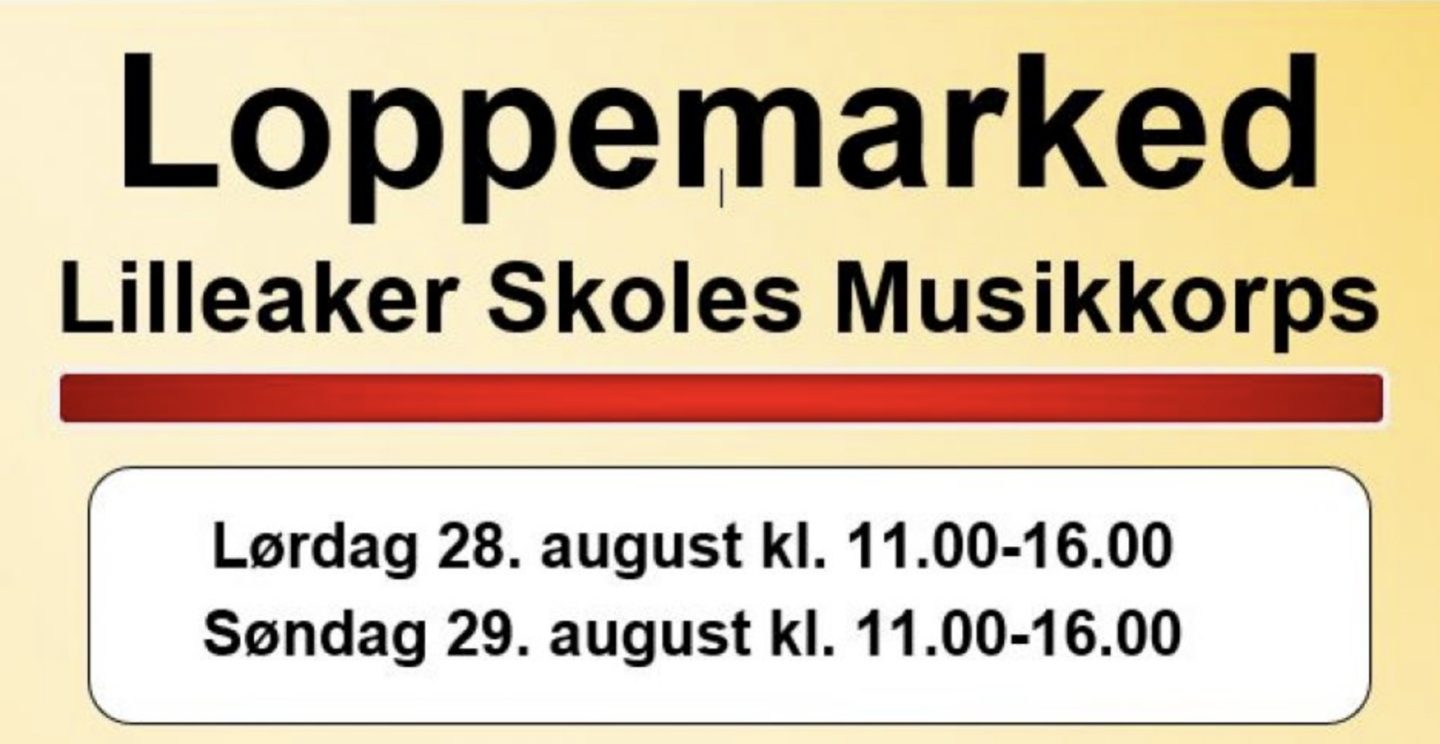 Lilleaker Skole har Loppemarked i Oslo 28. og 29. august 2021, fra 11.00 - 16.00 begge dager